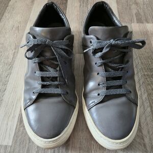 Brother Frère Bane B 42 Grey Leather Low Top Sneakers
